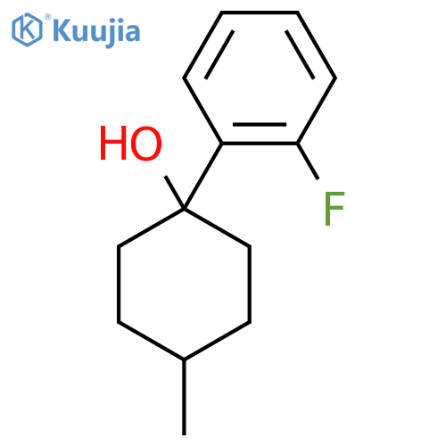 1-(2-Fluorophenyl)-4-methylcyclohexan-1-ol structure