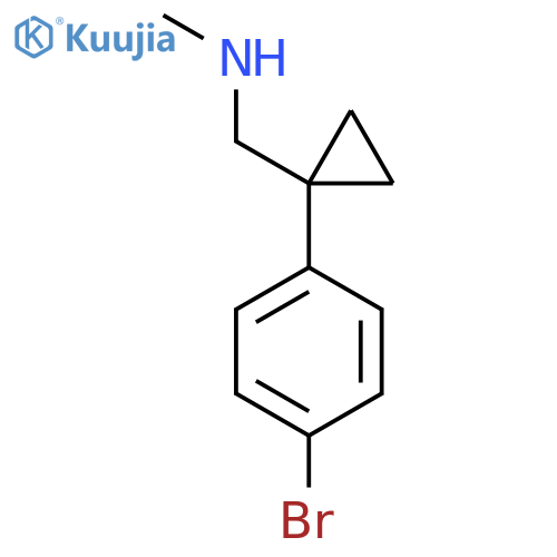 {1-(4-bromophenyl)cyclopropylmethyl}(methyl)amine structure