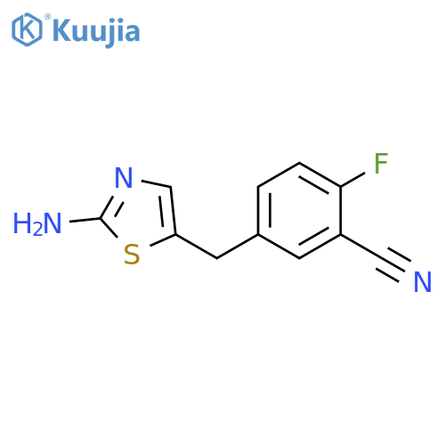 5-(2-amino-1,3-thiazol-5-yl)methyl-2-fluorobenzonitrile structure