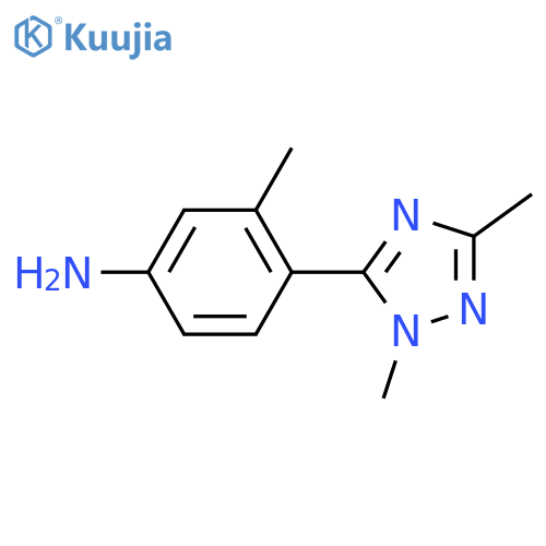 4-(dimethyl-1H-1,2,4-triazol-5-yl)-3-methylaniline structure