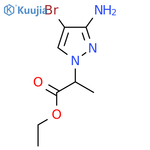 ethyl 2-(3-amino-4-bromo-1H-pyrazol-1-yl)propanoate structure