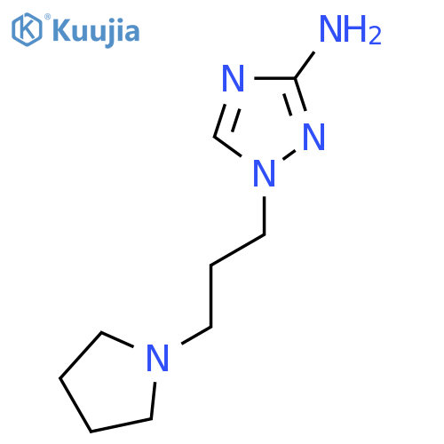 1-3-(pyrrolidin-1-yl)propyl-1H-1,2,4-triazol-3-amine structure