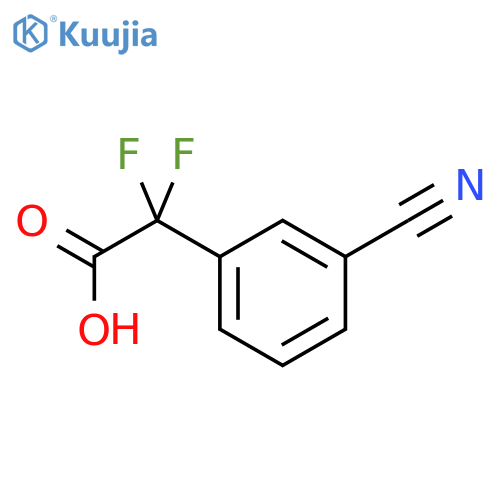 2-(3-cyanophenyl)-2,2-difluoroacetic acid structure
