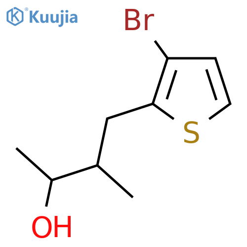 4-(3-bromothiophen-2-yl)-3-methylbutan-2-ol structure