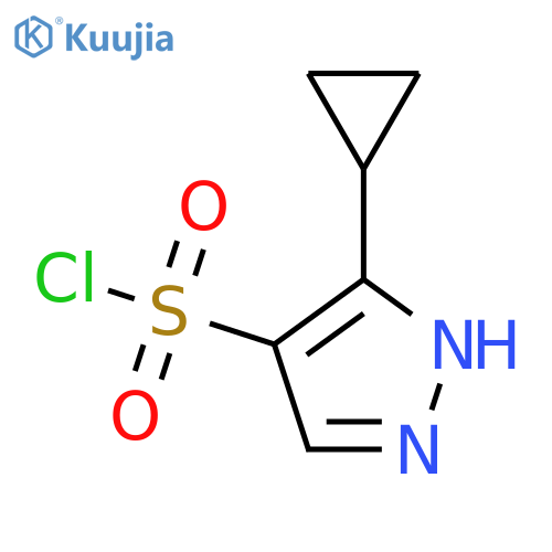 3-cyclopropyl-1H-pyrazole-4-sulfonyl chloride structure