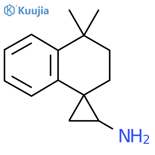 4',4'-dimethyl-3',4'-dihydro-2'H-spirocyclopropane-1,1'-naphthalene-2-amine structure