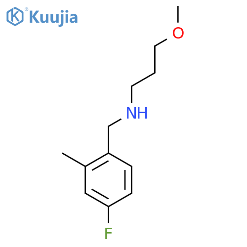 (4-fluoro-2-methylphenyl)methyl(3-methoxypropyl)amine structure
