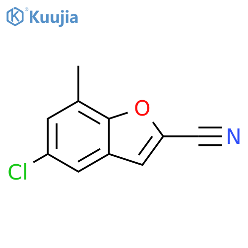 5-chloro-7-methyl-1-benzofuran-2-carbonitrile structure