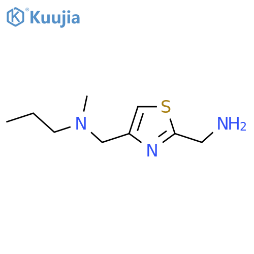 N-[[2-(aminomethyl)-1,3-thiazol-4-yl]methyl]-N-methylpropan-1-amine structure