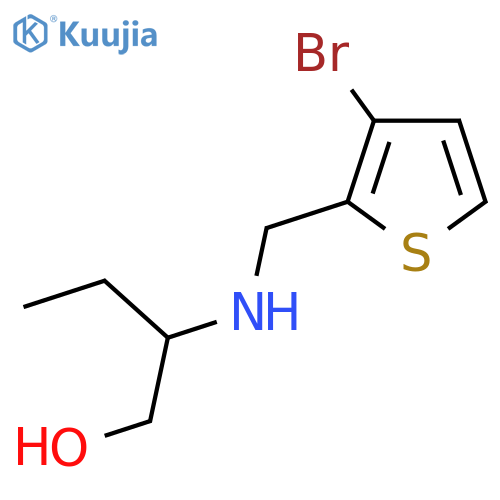 2-{(3-bromothiophen-2-yl)methylamino}butan-1-ol structure