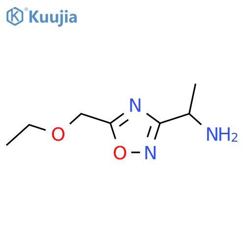 1-5-(ethoxymethyl)-1,2,4-oxadiazol-3-ylethan-1-amine structure