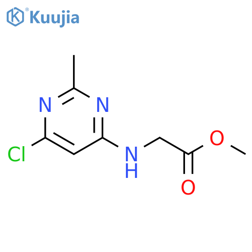 methyl 2-[(6-chloro-2-methylpyrimidin-4-yl)amino]acetate structure