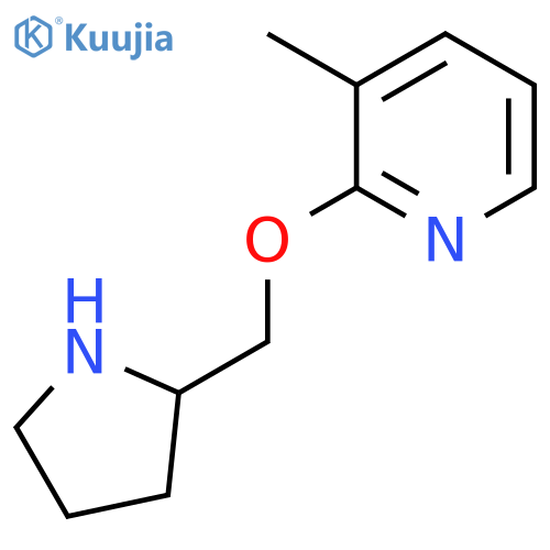 3-methyl-2-[(pyrrolidin-2-yl)methoxy]pyridine structure