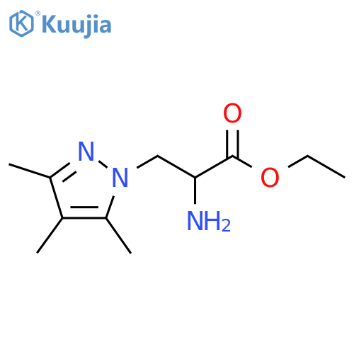1H-Pyrazole-1-propanoic acid, α-amino-3,4,5-trimethyl-, ethyl ester structure