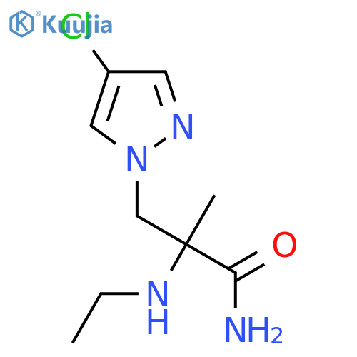3-(4-chloro-1H-pyrazol-1-yl)-2-(ethylamino)-2-methylpropanamide structure