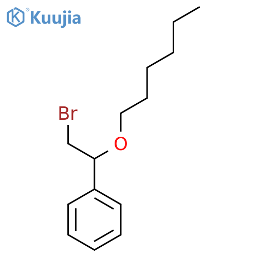 2-bromo-1-(hexyloxy)ethylbenzene structure