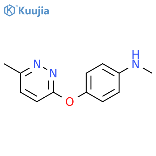 N-methyl-4-[(6-methylpyridazin-3-yl)oxy]aniline structure