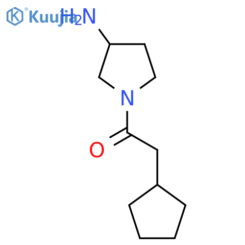 1-(3-Aminopyrrolidin-1-yl)-2-cyclopentylethan-1-one structure