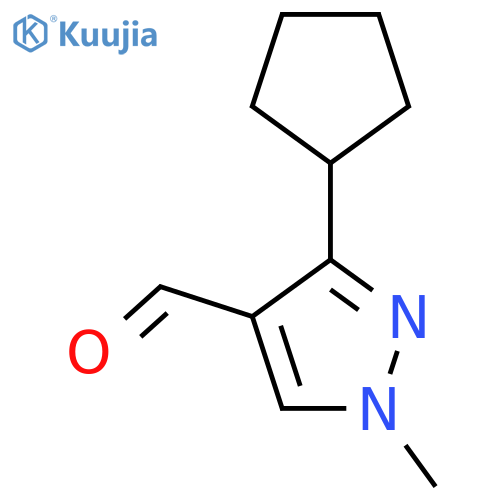 3-cyclopentyl-1-methyl-1H-pyrazole-4-carbaldehyde structure