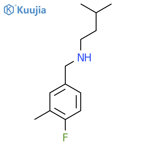 (4-fluoro-3-methylphenyl)methyl(3-methylbutyl)amine structure