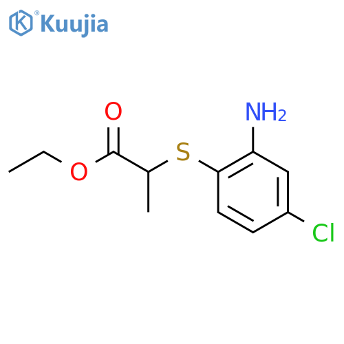 ethyl 2-(2-amino-4-chlorophenyl)sulfanylpropanoate structure