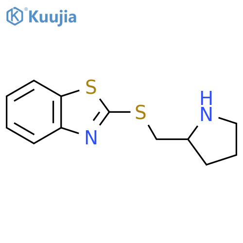 2-{[(pyrrolidin-2-yl)methyl]sulfanyl}-1,3-benzothiazole structure