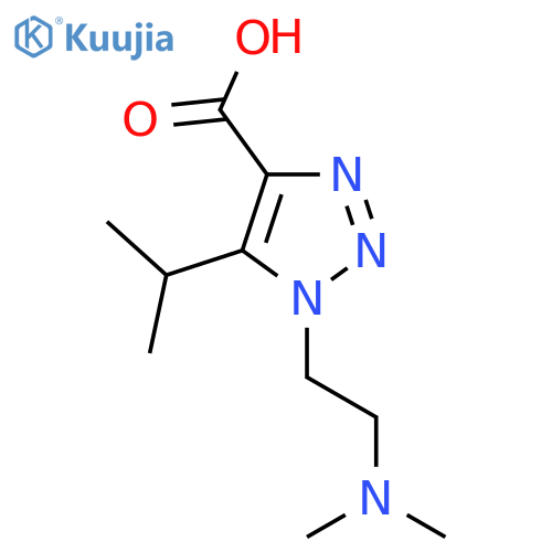 1-2-(dimethylamino)ethyl-5-(propan-2-yl)-1H-1,2,3-triazole-4-carboxylic acid structure