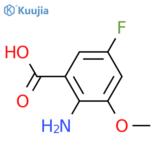 2-Amino-5-fluoro-3-methoxybenzoic Acid structure