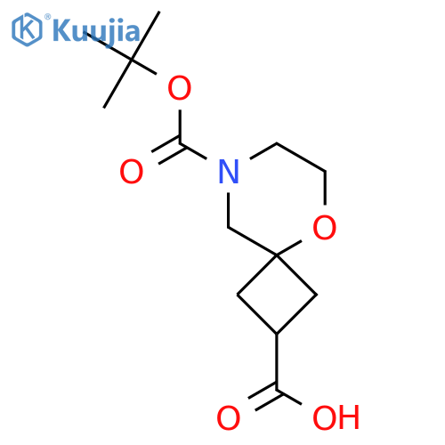 8-[(tert-Butoxy)carbonyl]-5-oxa-8-azaspiro[3.5]nonane-2-carboxylic acid structure