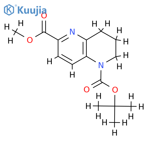 1-O-tert-butyl 6-O-methyl 3,4-dihydro-2H-1,5-naphthyridine-1,6-dicarboxylate structure
