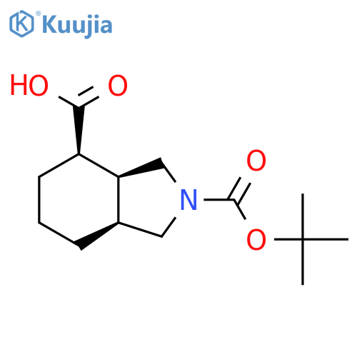 Racemic-(3aS,4R,7aS)-2-(tert-butoxycarbonyl)octahydro-1H-isoindole-4-carboxylic acid structure