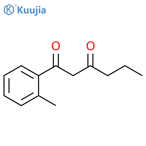 1-(2-methylphenyl)hexane-1,3-dione structure