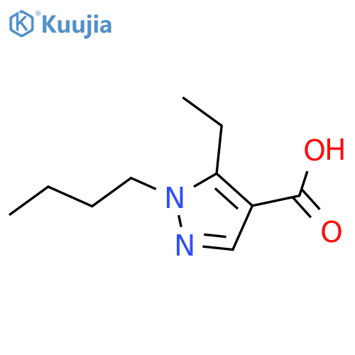 1-butyl-5-ethyl-1H-pyrazole-4-carboxylic acid structure
