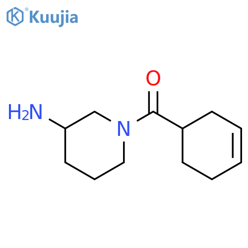 1-(cyclohex-3-ene-1-carbonyl)piperidin-3-amine structure