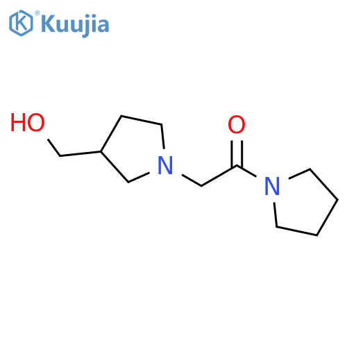 2-[3-(hydroxymethyl)pyrrolidin-1-yl]-1-(pyrrolidin-1-yl)ethan-1-one structure