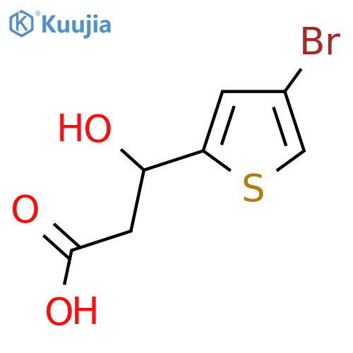 3-(4-bromothiophen-2-yl)-3-hydroxypropanoic acid structure
