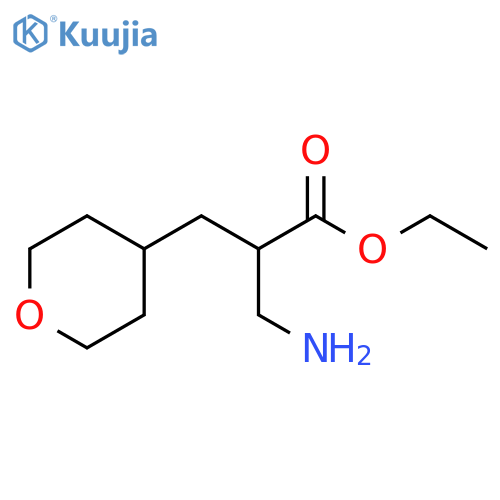 2H-Pyran-4-propanoic acid, α-(aminomethyl)tetrahydro-, ethyl ester structure