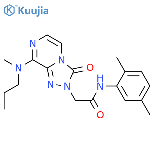 N-(2,5-dimethylphenyl)-2-{8-methyl(propyl)amino-3-oxo-2H,3H-1,2,4triazolo4,3-apyrazin-2-yl}acetamide structure