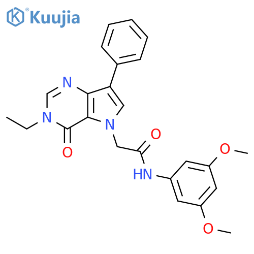 N-(3,5-dimethoxyphenyl)-2-{3-ethyl-4-oxo-7-phenyl-3H,4H,5H-pyrrolo[3,2-d]pyrimidin-5-yl}acetamide structure