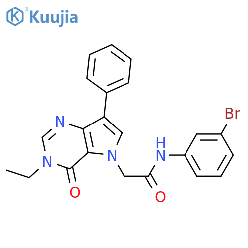 N-(3-bromophenyl)-2-{3-ethyl-4-oxo-7-phenyl-3H,4H,5H-pyrrolo[3,2-d]pyrimidin-5-yl}acetamide structure