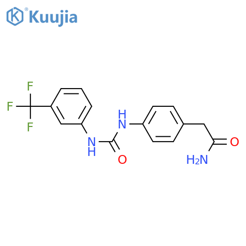 2-4-({3-(trifluoromethyl)phenylcarbamoyl}amino)phenylacetamide structure