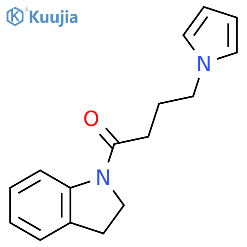 1-(2,3-dihydro-1H-indol-1-yl)-4-(1H-pyrrol-1-yl)butan-1-one structure
