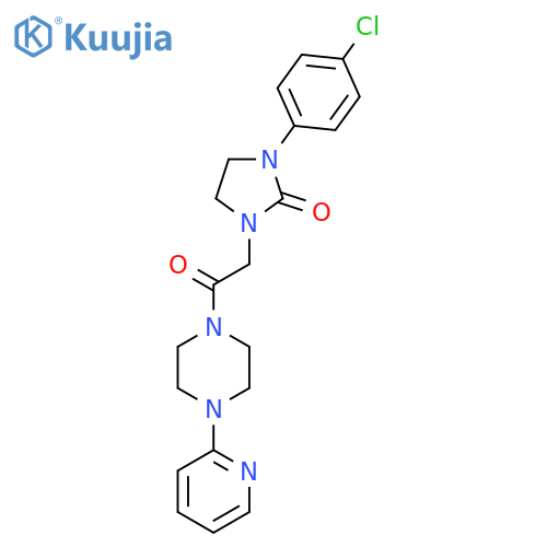 1-(4-chlorophenyl)-3-{2-oxo-2-4-(pyridin-2-yl)piperazin-1-ylethyl}imidazolidin-2-one structure