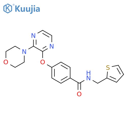 4-{[3-(morpholin-4-yl)pyrazin-2-yl]oxy}-N-[(thiophen-2-yl)methyl]benzamide structure