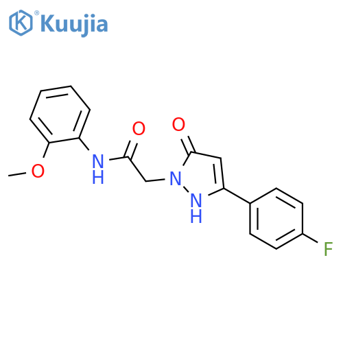 2-[3-(4-fluorophenyl)-5-oxo-2,5-dihydro-1H-pyrazol-1-yl]-N-(2-methoxyphenyl)acetamide structure
