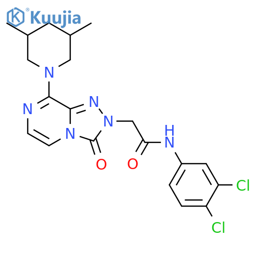 N-(3,4-dichlorophenyl)-2-[8-(3,5-dimethylpiperidin-1-yl)-3-oxo-2H,3H-[1,2,4]triazolo[4,3-a]pyrazin-2-yl]acetamide structure