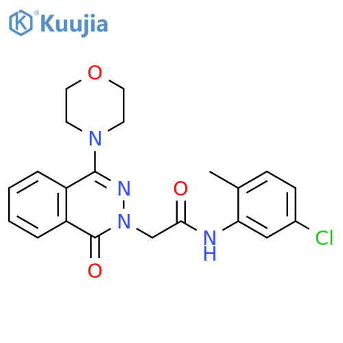 N-(5-chloro-2-methylphenyl)-2-[4-(morpholin-4-yl)-1-oxo-1,2-dihydrophthalazin-2-yl]acetamide structure