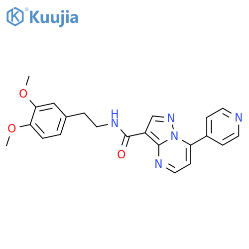 N-[2-(3,4-dimethoxyphenyl)ethyl]-7-(pyridin-4-yl)pyrazolo[1,5-a]pyrimidine-3-carboxamide structure