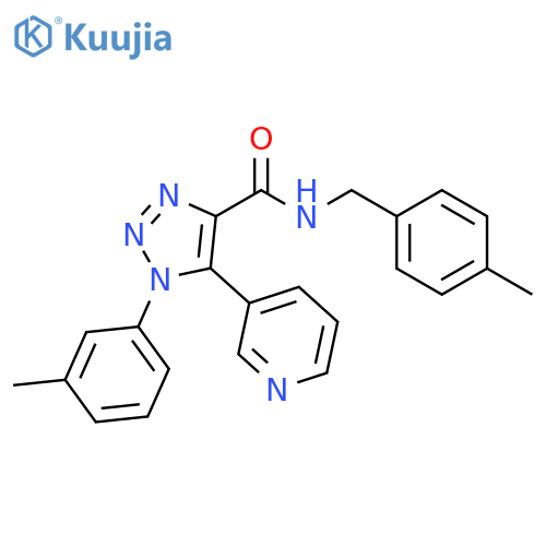 1-(3-methylphenyl)-N-[(4-methylphenyl)methyl]-5-(pyridin-3-yl)-1H-1,2,3-triazole-4-carboxamide structure