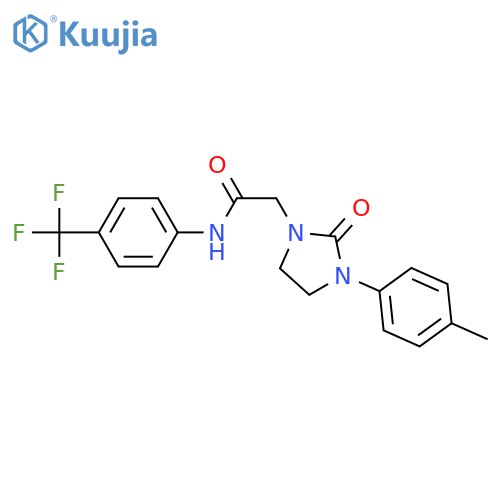 2-3-(4-methylphenyl)-2-oxoimidazolidin-1-yl-N-4-(trifluoromethyl)phenylacetamide structure